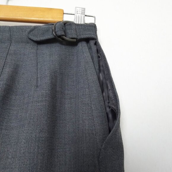 Doncaster Grey LongMaxi WrapAround Skirt Wool Blend Italian Quality Garment Sz10 - Picture 7 of 13